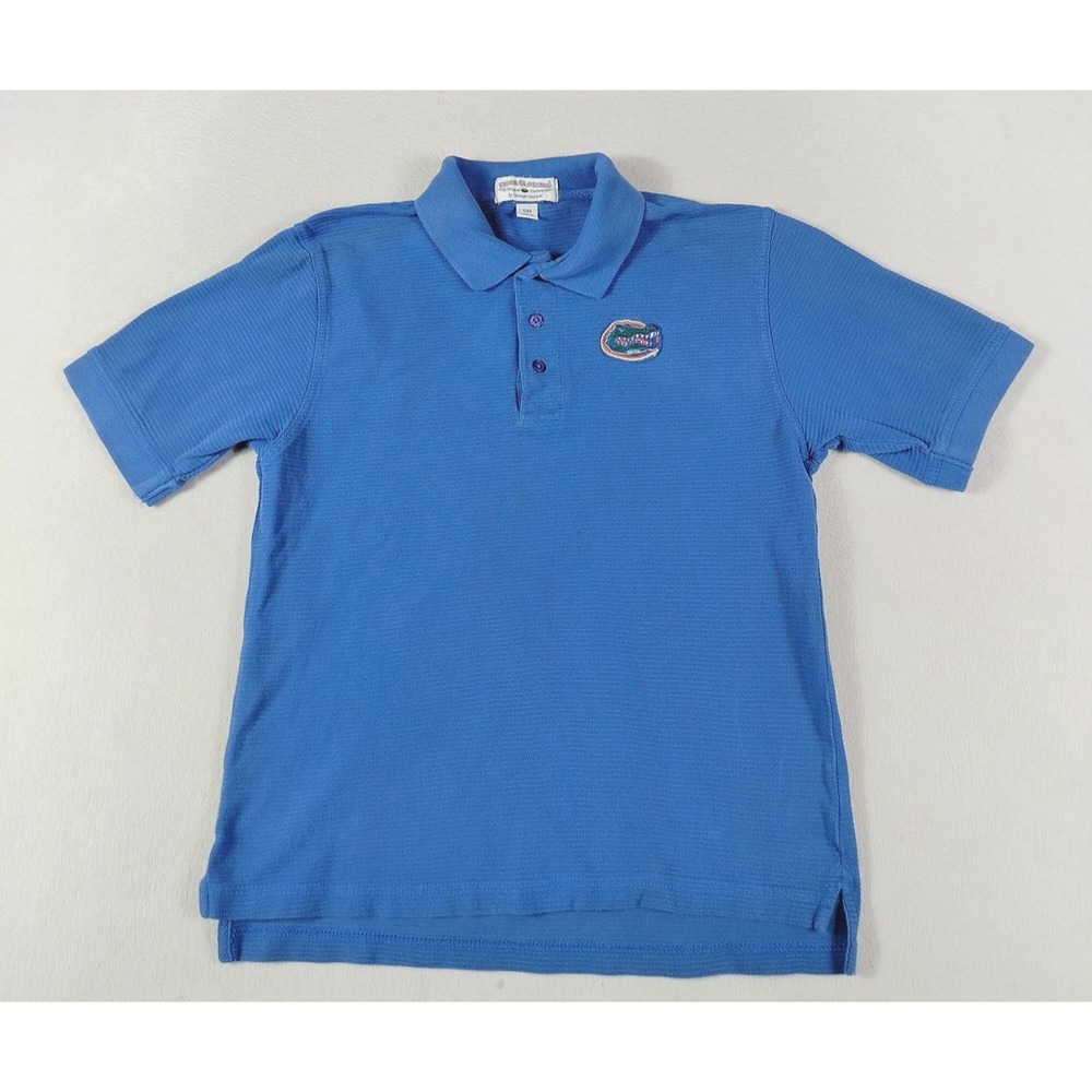 Florida Gators Shirt Boys Small Blue NCAA College Football Polo‎ Boca Classics